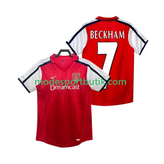Arsenal Matchtröja BECKHAM 7 2001 Retro Hemma 2002 Kortärmad ,Herr
