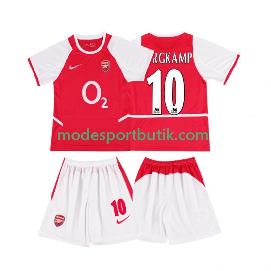 Arsenal Matchtröja BERGKAMP 10 2003 Retro Hemma 2002 Kortärmad ,Fotbollsställ Barn