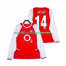 Arsenal Matchtröja Henry 14 2003 Retro Hemma 2002 Långärmad ,Herr