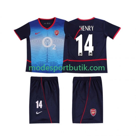Arsenal Matchtröja Thierry Henry 14 Retro Borta 2002 2004 Kortärmad ,Fotbollsställ Barn