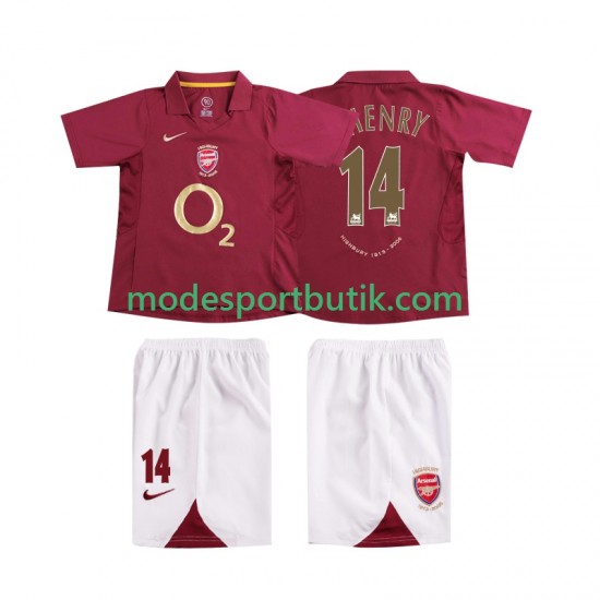 Arsenal Matchtröja Thierry Henry 14 2005 Retro Hemma 2006 Kortärmad ,Fotbollsställ Barn