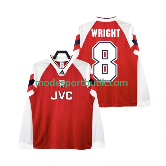 Arsenal Matchtröja WRIGHT 8 192 1994 Retro Hemma Långärmad ,Herr