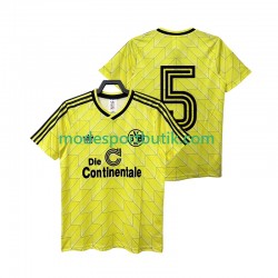 Borussia Dortmund Matchtröja 5 1988 1989 Retro Hemma Kortärmad ,Herr