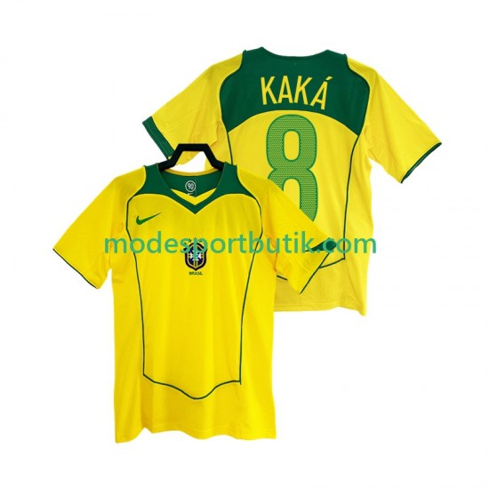 Brasilien Matchtröja KAKA 8 Retro Hemma 2004 Kortärmad ,Herr
