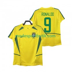 Brasilien Matchtröja Ronaldo 9 Retro Hemma 2002 Kortärmad ,Herr