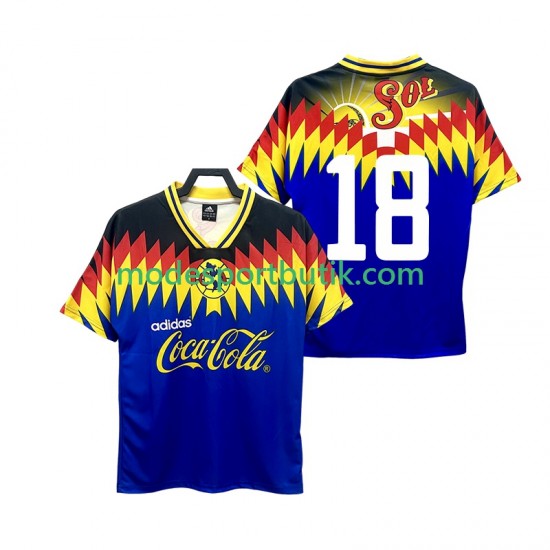 Club América Matchtröja 18 1995 Retro Borta Kortärmad ,Herr