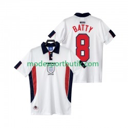 England Matchtröja BATTY 8 Retro Hemma 1998 Kortärmad ,Herr