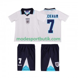 England Matchtröja Beckham 7 1996 Retro Hemma Kortärmad ,Fotbollsställ Barn