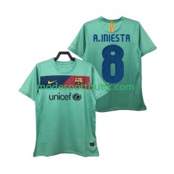 FC Barcelona Matchtröja A INIESTA 8 Retro Borta 2011 2010 Kortärmad ,Herr