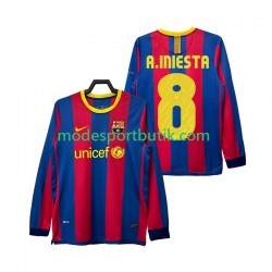 FC Barcelona Matchtröja A INIESTA 8 Retro Hemma 2011 2010 Långärmad ,Herr