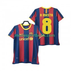 FC Barcelona Matchtröja A INIESTA 8 Retro Hemma 2011 2010 Kortärmad ,Herr