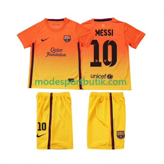 FC Barcelona Matchtröja Lionel Messi 10 2012 2013 Retro Borta Kortärmad ,Fotbollsställ Barn