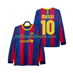FC Barcelona Matchtröja Lionel Messi 10 Retro Hemma 2011 2010 Långärmad ,Herr