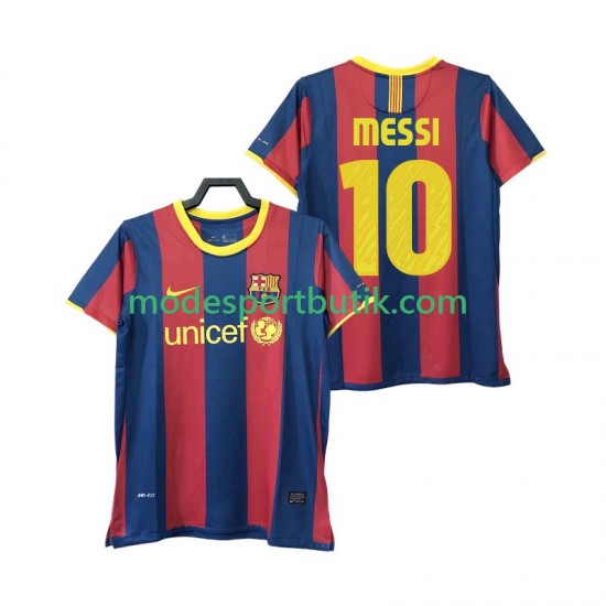 FC Barcelona Matchtröja Lionel Messi 10 Retro Hemma 2011 2010 Kortärmad ,Herr