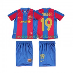 FC Barcelona Matchtröja Lionel Messi 19 2007 Retro Hemma 2008 Kortärmad ,Fotbollsställ Barn