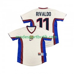 FC Barcelona Matchtröja RIVALDO 11 Retro Borta 1998 1999 Kortärmad ,Herr
