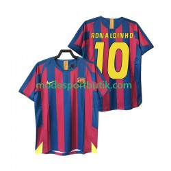 FC Barcelona Matchtröja RONALDINHO 10 2005 Retro Hemma 2006 Kortärmad ,Herr
