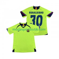 FC Barcelona Matchtröja RONALDINHO 30 2005 Retro Borta 2006 Kortärmad ,Herr