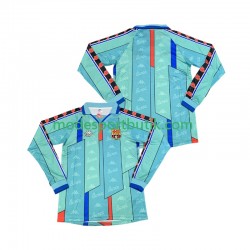 FC Barcelona Matchtröja 1996 1997 Retro Borta Långärmad ,Herr