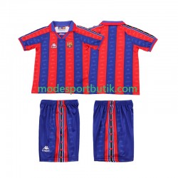 FC Barcelona Matchtröja 1996 1997 Retro Hemma Kortärmad ,Fotbollsställ Barn