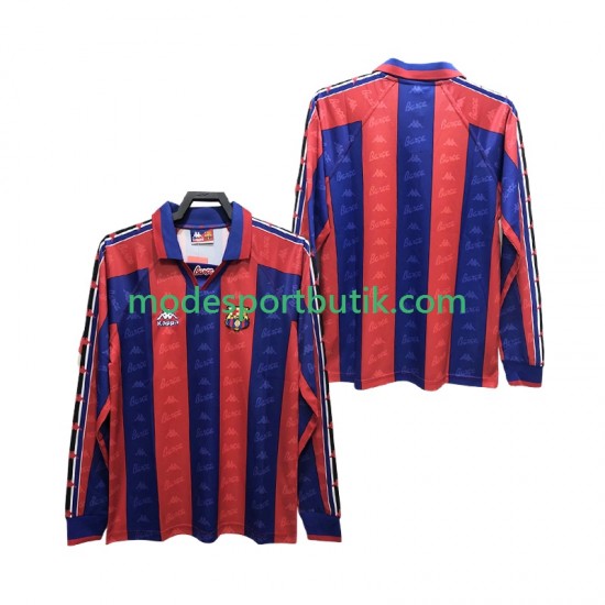 FC Barcelona Matchtröja 1996 1997 Retro Hemma Långärmad ,Herr