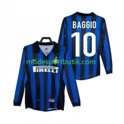 Inter Milan Matchtröja BAGGIO 10 Retro Hemma 1998 1999 Långärmad ,Herr