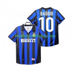 Inter Milan Matchtröja BAGGIO 10 Retro Hemma 1998 1999 Kortärmad ,Herr