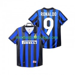 Inter Milan Matchtröja Roanldo 9 Retro Hemma 1998 1999 Kortärmad ,Herr