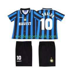 Inter Milan Matchtröja Ronaldo 10 1997 Retro Hemma 1998 Kortärmad ,Fotbollsställ Barn