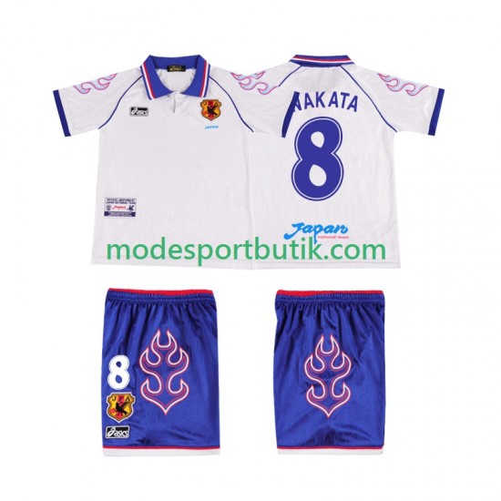 Japan Matchtröja NAKATA 8 Retro Borta 1998 Kortärmad ,Fotbollsställ Barn