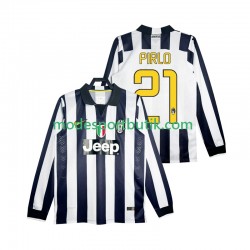 Juventus Matchtröja Pirlo 21 2014 2015 Retro Hemma Långärmad ,Herr