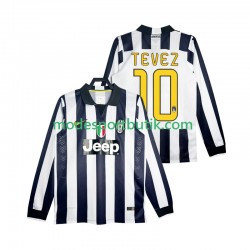 Juventus Matchtröja TEVEZ 10 2014 2015 Retro Hemma Långärmad ,Herr