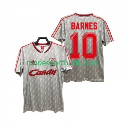 Liverpool Matchtröja BARNES 10 1989 1991 Retro Borta Kortärmad ,Herr