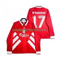 Liverpool Matchtröja MCMANAMAN 17 1993 1995 Retro Hemma Långärmad ,Herr