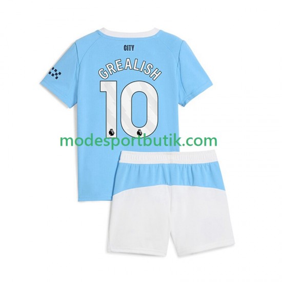 Manchester City Matchtröja Jack Grealish 10 Hemma 2025-2026 Kortärmad ,Fotbollsställ Barn