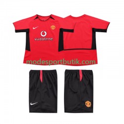 Manchester United Matchtröja Retro Hemma 2002 2004 Kortärmad ,Fotbollsställ Barn
