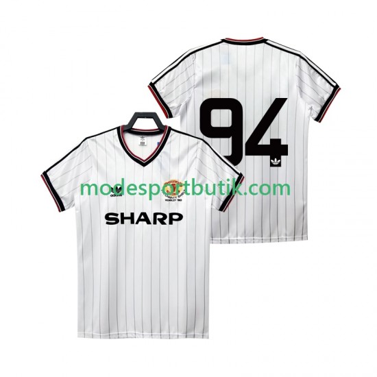 Manchester United Matchtröja 94 1983 1984 Retro Borta Kortärmad ,Herr