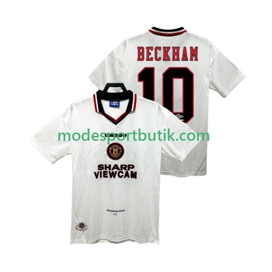 Manchester United Matchtröja BECKEHAM 10 1996 1997 Retro Borta Kortärmad ,Herr