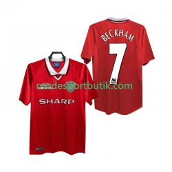 Manchester United Matchtröja BECKHAM 7 2000 Retro Hemma 1999 Kortärmad ,Herr