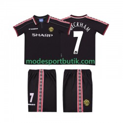 Manchester United Matchtröja Beckham 7 Retro Borta 1998 1999 Kortärmad ,Fotbollsställ Barn