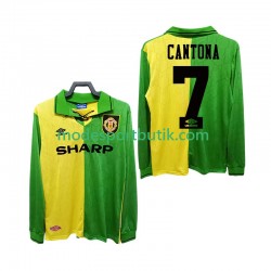 Manchester United Matchtröja CANTONA 7 1992 1994 Retro Borta Långärmad ,Herr