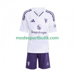 Manchester United Matchtröja Borta 2025-2026 Kortärmad ,Fotbollsställ Barn