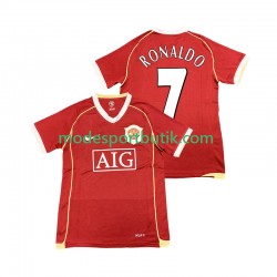 Manchester United Matchtröja Cristiano Ronaldo 7 2007 Retro Hemma 2006 Kortärmad ,Herr