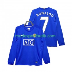 Manchester United Matchtröja Cristiano Ronaldo 7 2009 Retro Tredje 2008 Långärmad ,Herr