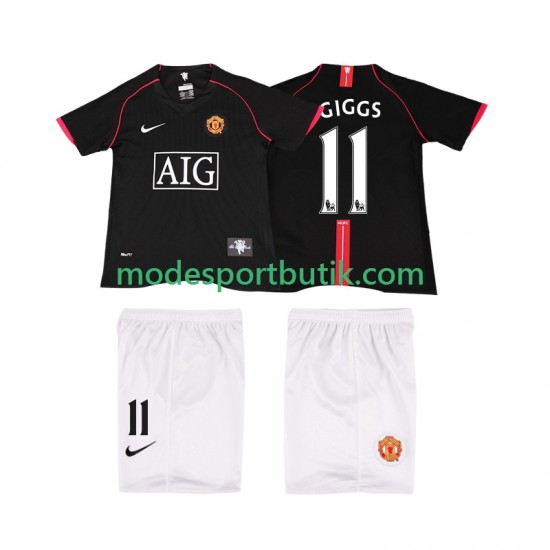 Manchester United Matchtröja GIGGS 11 2007 Retro Borta 2008 Kortärmad ,Fotbollsställ Barn