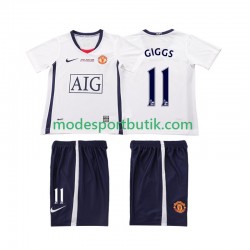 Manchester United Matchtröja GIGGS 11 Champions League 2009 Retro Borta 2008 Kortärmad ,Fotbollsställ Barn