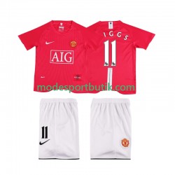 Manchester United Matchtröja GIGGS 11 Premier League 2007 Retro Hemma 2008 Kortärmad ,Fotbollsställ Barn