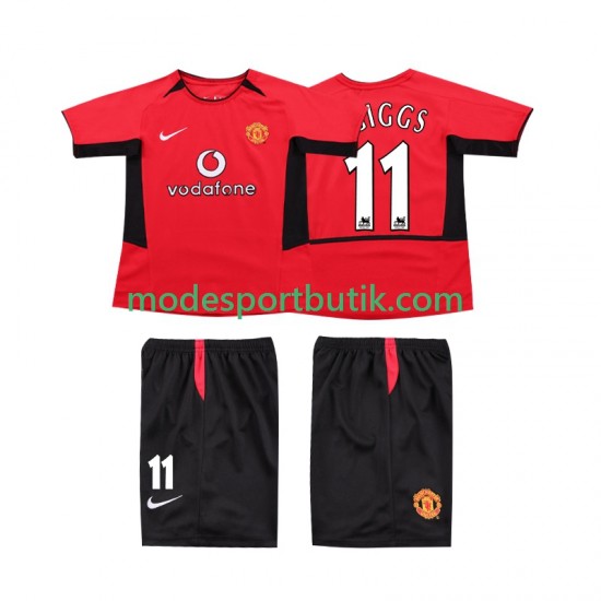 Manchester United Matchtröja GIGGS 11 Retro Hemma 2002 2004 Kortärmad ,Fotbollsställ Barn
