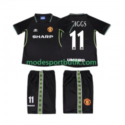 Manchester United Matchtröja GIGGS 11 Retro Tredje 1998 1999 Kortärmad ,Fotbollsställ Barn