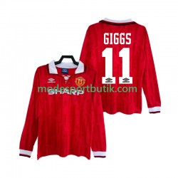 Manchester United Matchtröja GIGGS 11 1992 1994 Retro Hemma Långärmad ,Herr